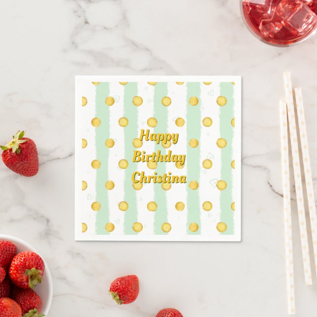 Paper Napkin Summer Birthday Party Collection Serviette (Beispiel)