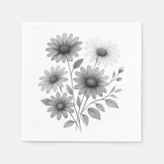 Paper Napkins 50 ct - Daisy Print - Corrine & Co Serviette