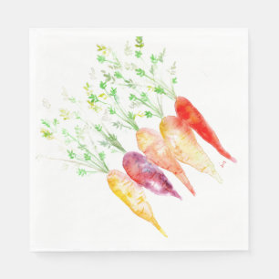 Paper Napkins - Aquarelltonkarrots Serviette
