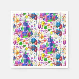 Paper Napkins August, 20 Geburtstag Serviette