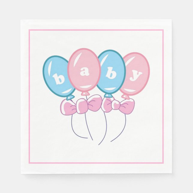 Paper Napkins-Baby Balloons Serviette (Vorderseite)