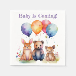 Paper Napkins Baby kommt Serviette