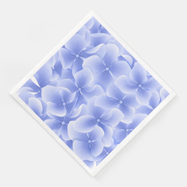 Paper Napkins-Blue Hydrangeas Serviette (Ecke)