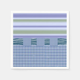 Paper Napkins Blue Serviette