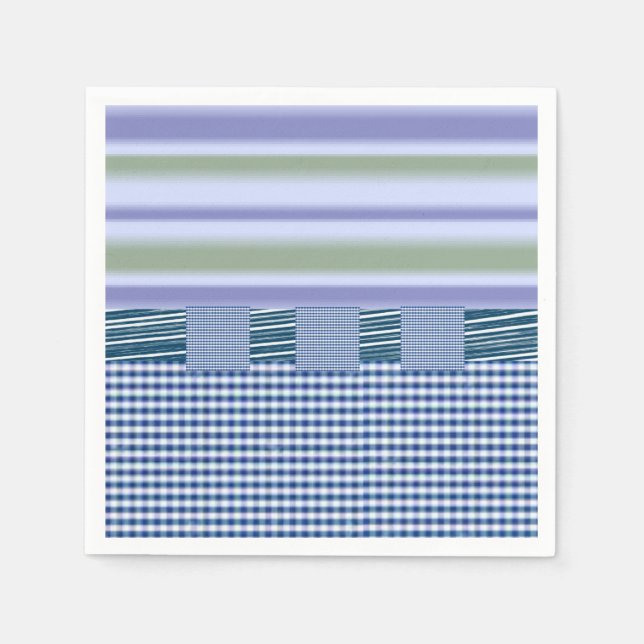 Paper Napkins Blue Serviette (Vorderseite)