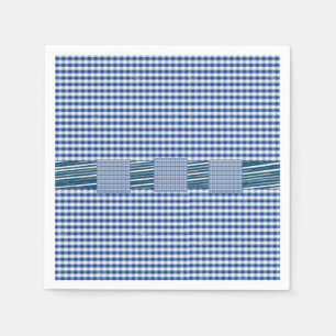 Paper Napkins Blue Serviette