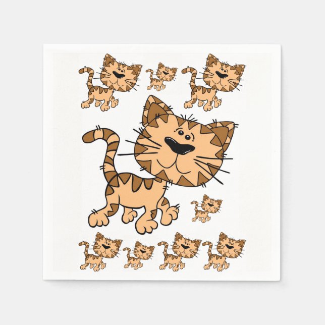 Paper Napkins Cat Serviette (Vorderseite)