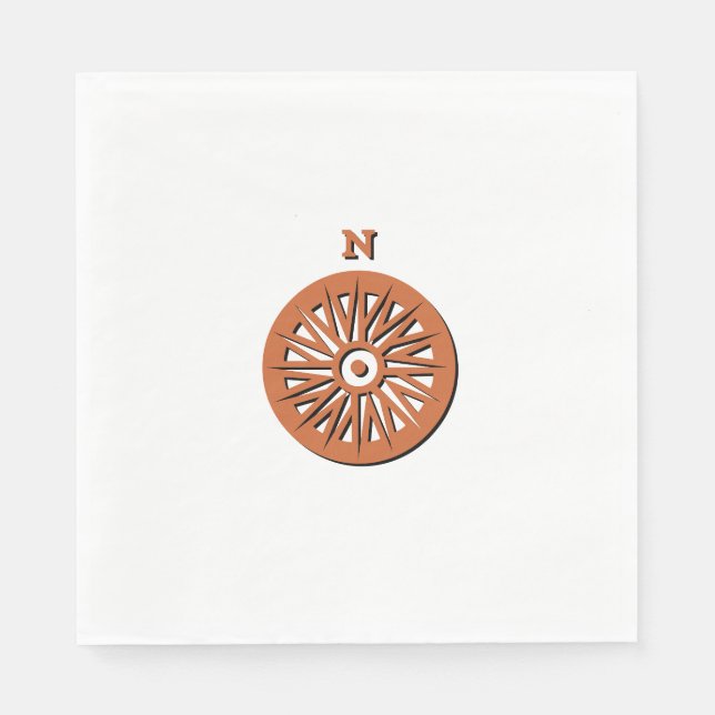 Paper Napkins - Compass-Rose Serviette (Vorderseite)