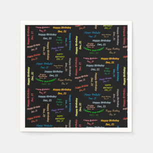 Paper Napkins Dezember, 21 Geburtstag Serviette