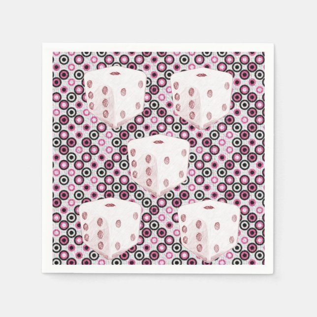 Paper Napkins Dice Serviette (Vorderseite)
