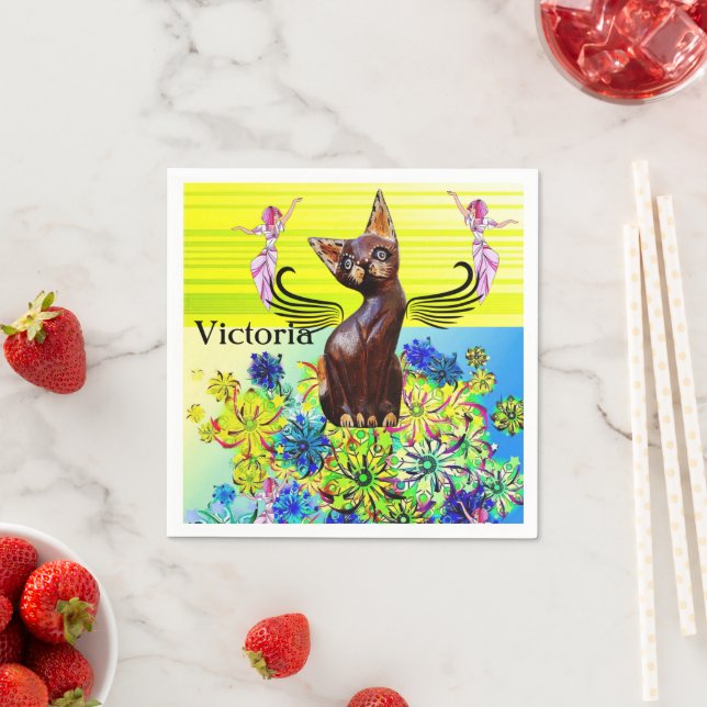 Paper Napkins, Fairy Kitten, Floral Serviette (Beispiel)