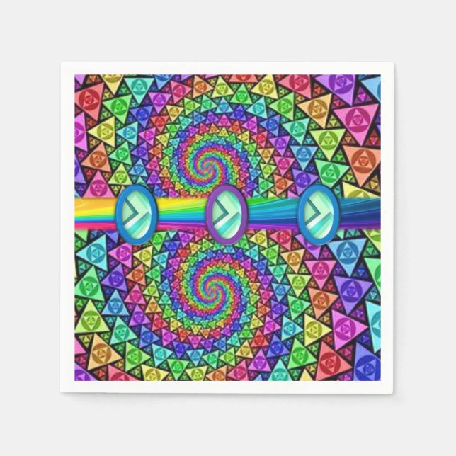 Paper Napkins farbenfroh Serviette (Vorderseite)