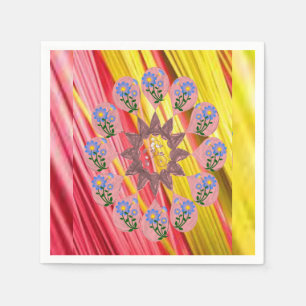 Paper Napkins Floral Serviette