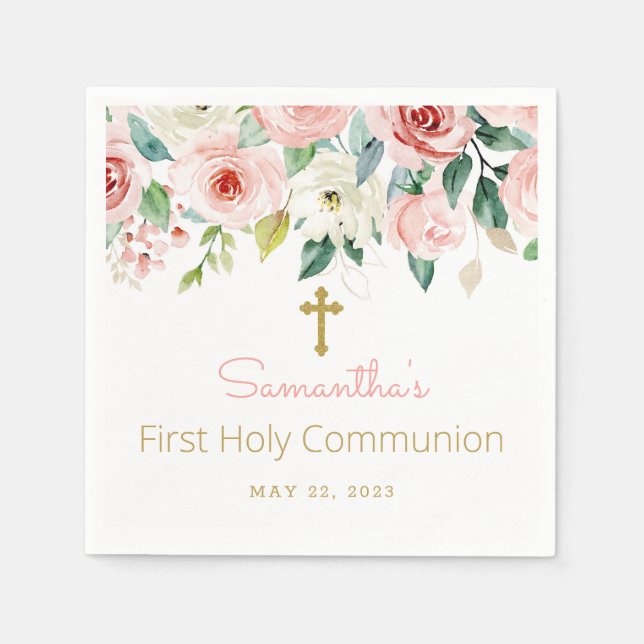 Paper napkins for the girl's first communion serviette (Vorderseite)