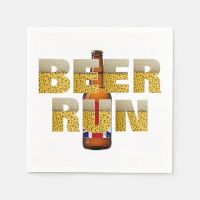 Paper Napkins Funny British Beer Drinkers Serviette (Vorderseite)