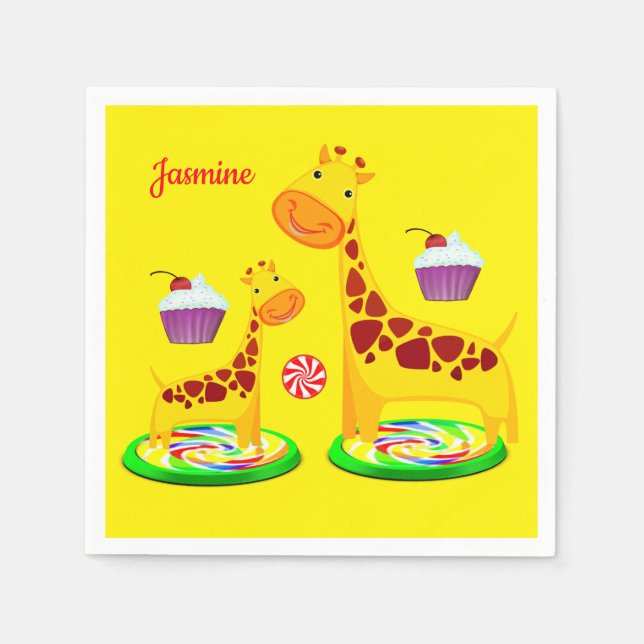 Paper Napkins Giraffe Serviette (Vorderseite)