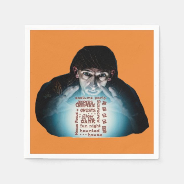 Paper Napkins Halloween Kostüm Party Crystal Ball Serviette (Vorderseite)