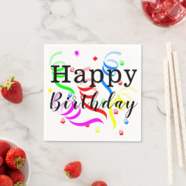 Paper Napkins, Happy Birthday Confetti Serviette