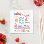 Paper Napkins, Happy Birthday Friends Family Serviette<br><div class="desc">Geschenkartikel & Party > Geschirr > Geschirr > Geschirr > Party Napkins Zuhause > Küche & Esszimmer > Tischwäsche & Kochnische > Papieren & Kleider Napkins Hochzeiten > Dekor & Party > Dekoration > Tischbedienung und Dekoration > Napkins</div>