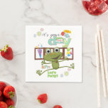 Paper Napkins, Happy Birthday Friends Frog Serviette<br><div class="desc">Geschenkartikel & Party > Geschirr > Geschirr > Geschirr > Party Napkins Zuhause > Küche & Esszimmer > Tischwäsche & Kochnische > Papieren & Kleider Napkins Hochzeiten > Dekor & Party > Dekoration > Tischbedienung und Dekoration > Napkins</div>