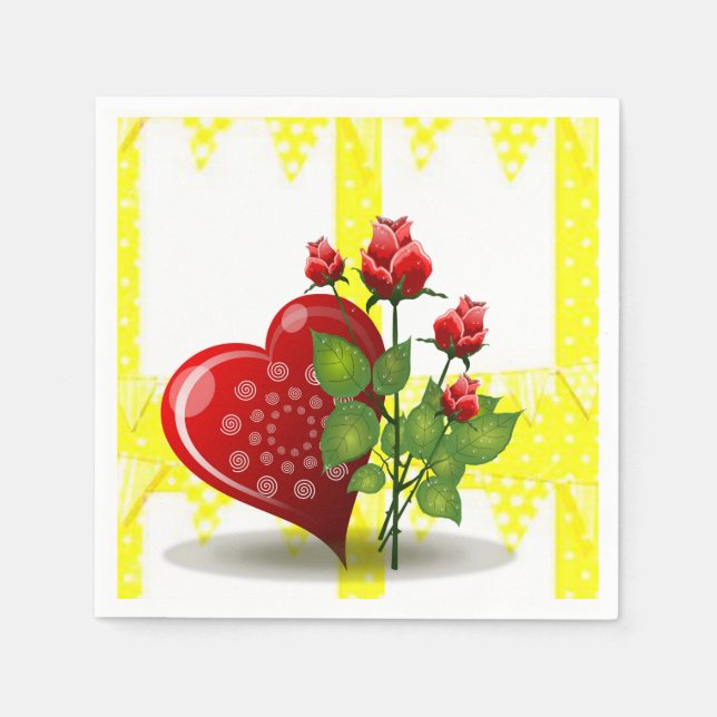 Paper Napkins Heart Serviette (Vorderseite)