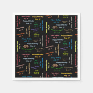 Paper Napkins Juli, 10 Geburtstag Serviette