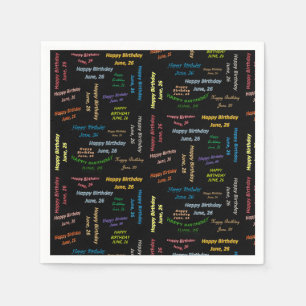 Paper Napkins Juni, 26 Geburtstag Serviette