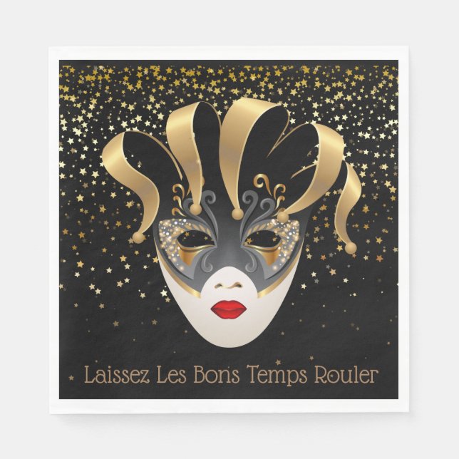 Paper Napkins Mardi Gras Gelassen, die guten Zeite Serviette (Vorderseite)