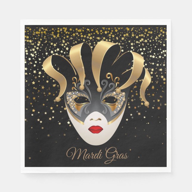Paper Napkins Mardi Gras Serviette (Vorderseite)