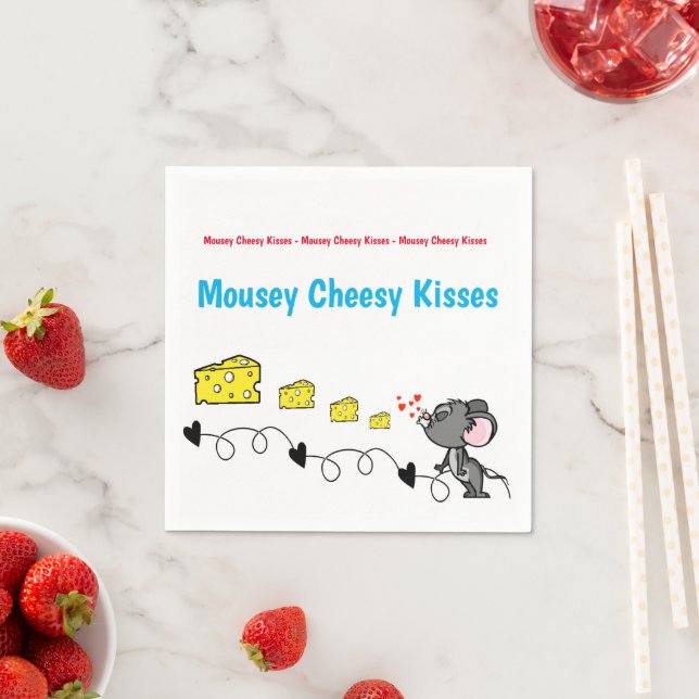 Paper Napkins, Mousey Cheesy Kisses Serviette (Beispiel)