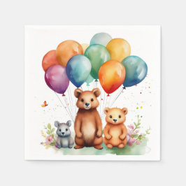 Paper Napkins Niedlicher Tiere Celebration Serviette