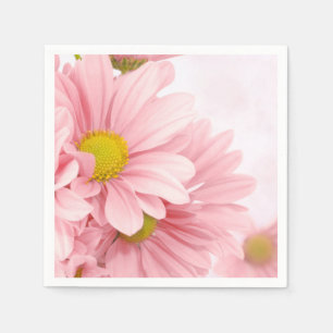 Paper Napkins Pink Daisies Serviette