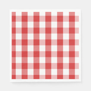 Paper Napkins-Red Schachbrett Board Serviette