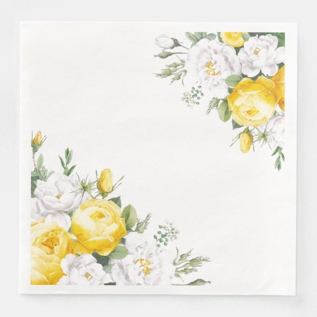 Paper Napkins Rose Paper Dinner Napkins Serviette (Vorderseite)