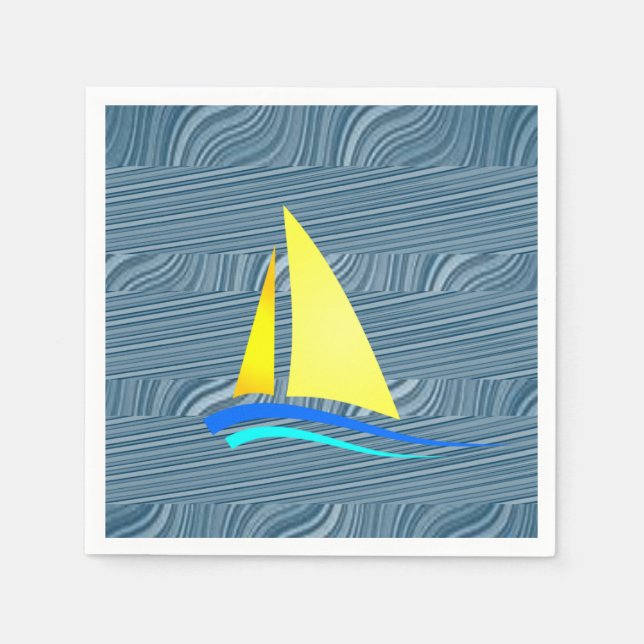 Paper Napkins Sailboat Serviette (Vorderseite)