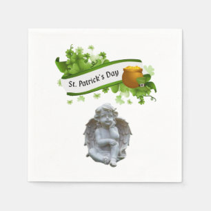 Paper Napkins St. Patrick's Day Angel Serviette