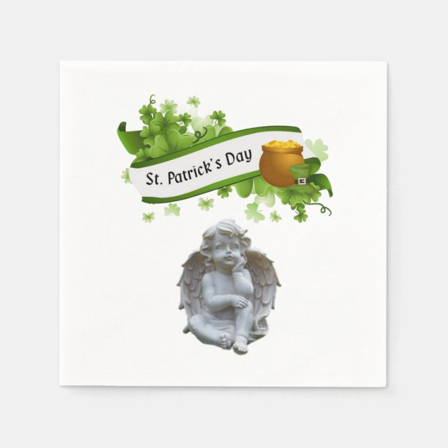 Paper Napkins St. Patrick's Day Angel Serviette (Vorderseite)
