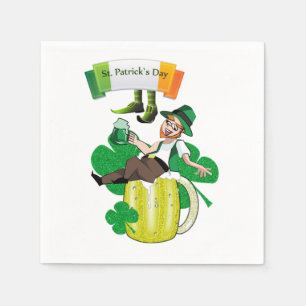 Paper Napkins St. Patrick's Day Beer Serviette