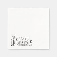 Paper Napkins, Standard Cocktail - Cin Cin Cin