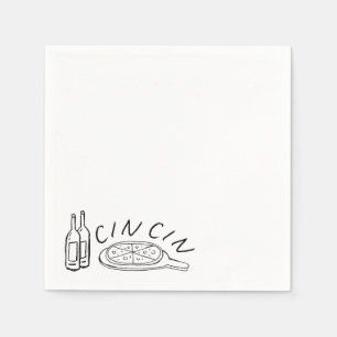Paper Napkins, Standard Cocktail - Cin Cin Cin Serviette