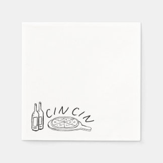 Paper Napkins, Standard Cocktail - Cin Cin Cin Serviette