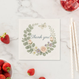 paper napkins, “Thank you — Morning Peace'' Serviette