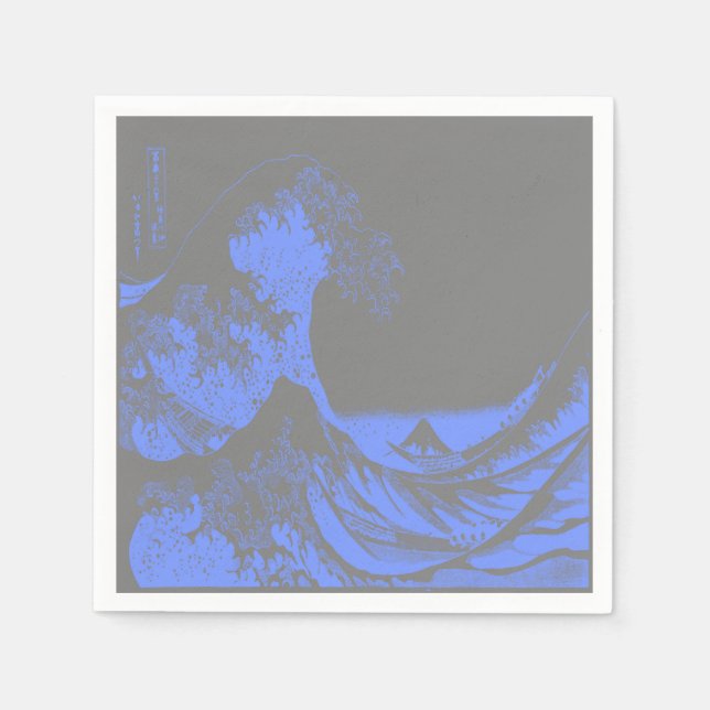 Paper Napkins The Great Wave Blue & Gray Serviette (Vorderseite)