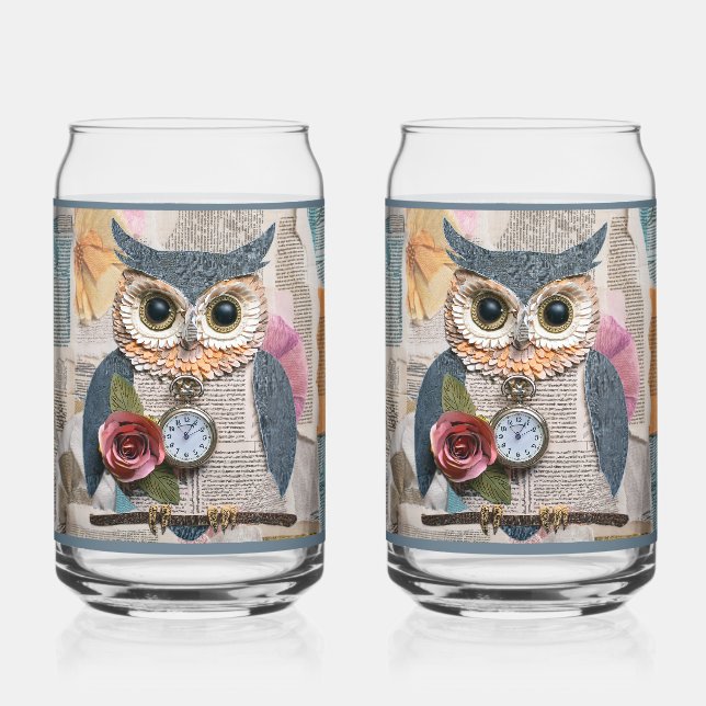 Paper Owl Soda Glass Dosenglas (Vorderseite)