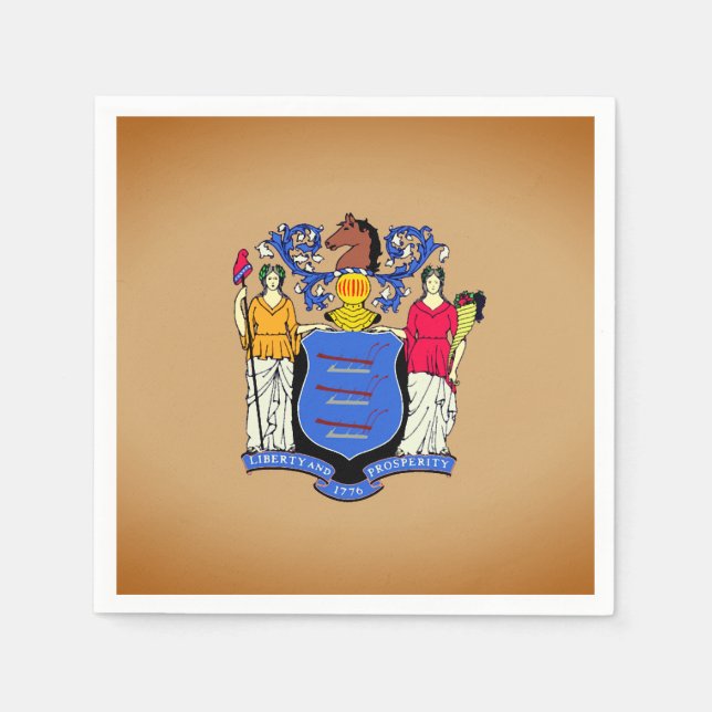 Paper Party Napkins mit Image of New Jersey Flag Serviette (Vorderseite)