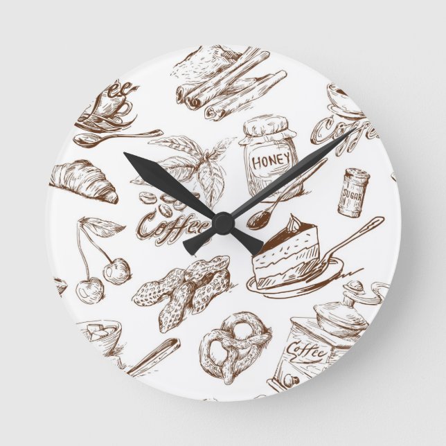 Paper Pattern Runde Wanduhr (Vorderseite)