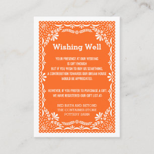 Paper Picado Colorful Mexican Wedding Registry Begleitkarte