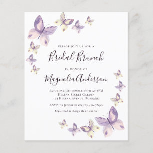 PAPER Pink Butterfly Bridal Brunch Einladung Flyer