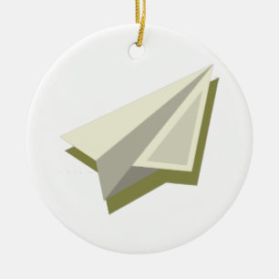 Paper Plane Design Keramik Ornament