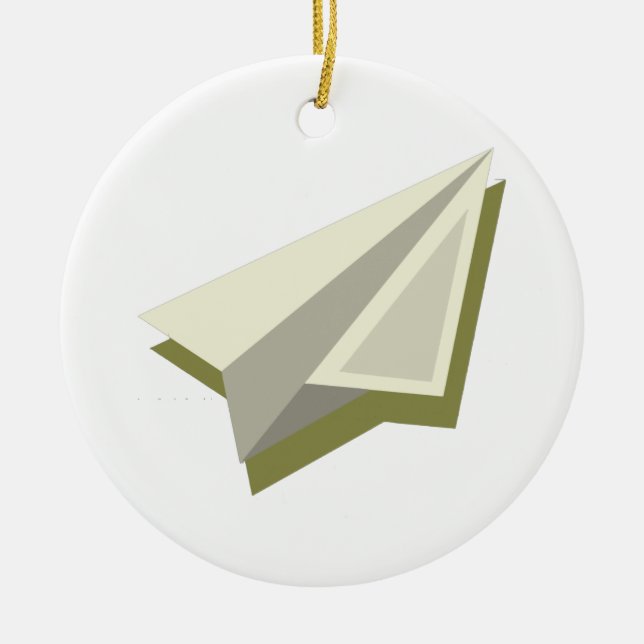 Paper Plane Design Keramik Ornament (Vorne)